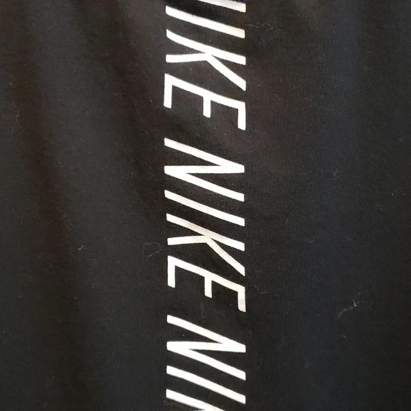 Nike Women's "The Nike Tee" Black with White Print, XS - Picture 4 of 5